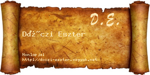 Dóczi Eszter névjegykártya