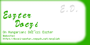 eszter doczi business card